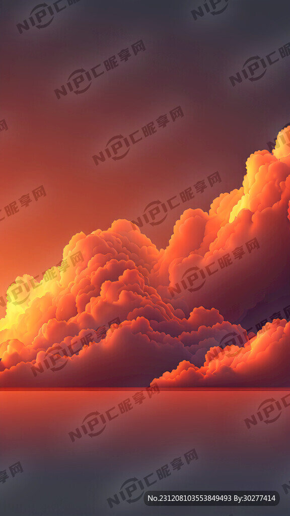 渐变 火烧云效果 简洁