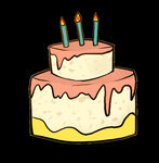 卡通手绘蛋糕生日蛋糕甜点