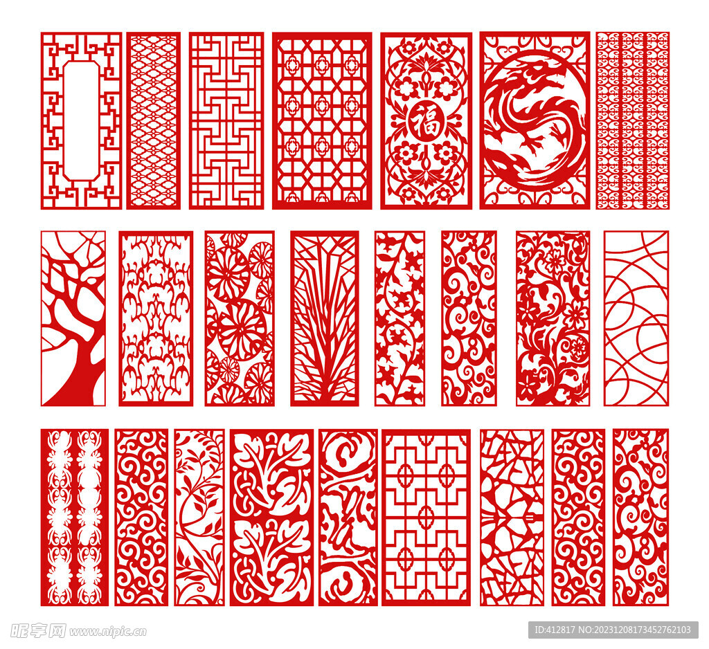 窗花花纹 