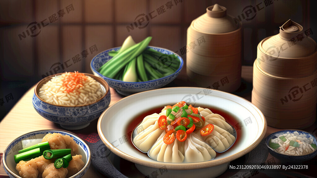 放在桌子上的潮州美食