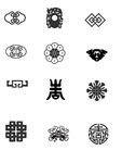 中纹之美标签图标免扣