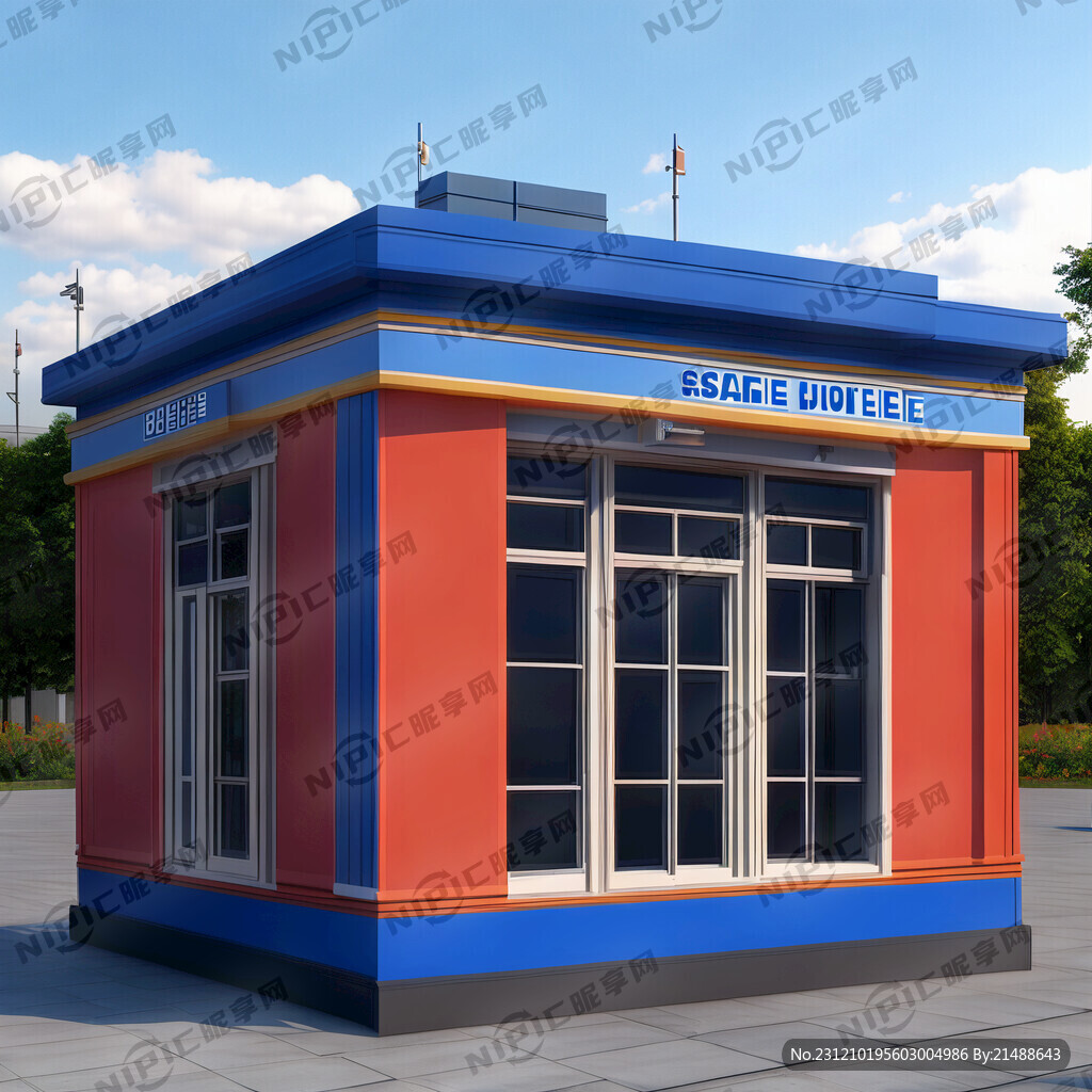 保安岗亭 顶面有造型 立体感