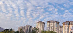 蓝天下的建筑群