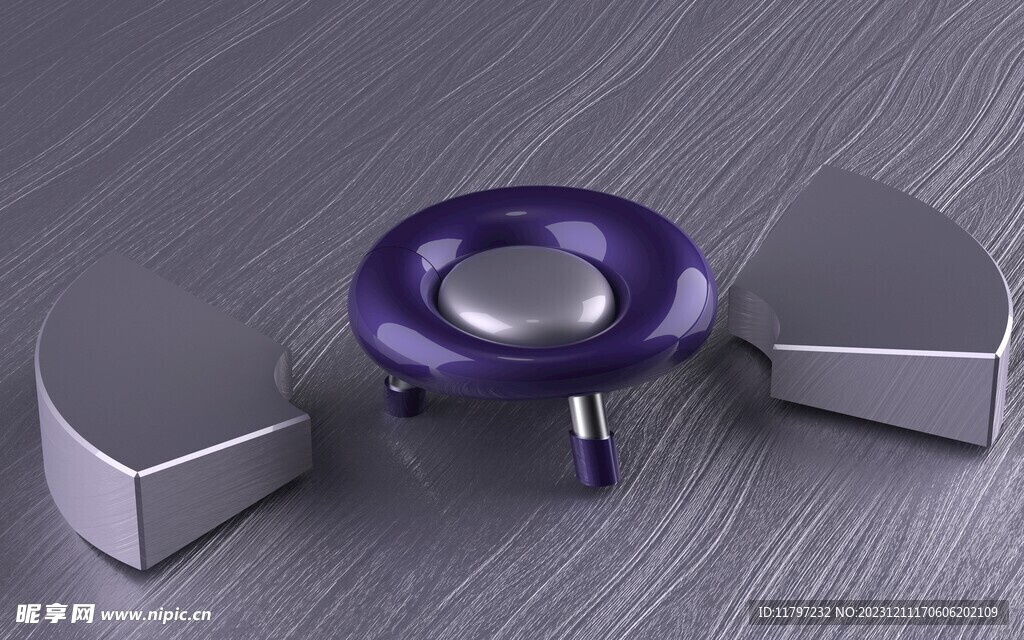 静物 紫色 3D展示台背景