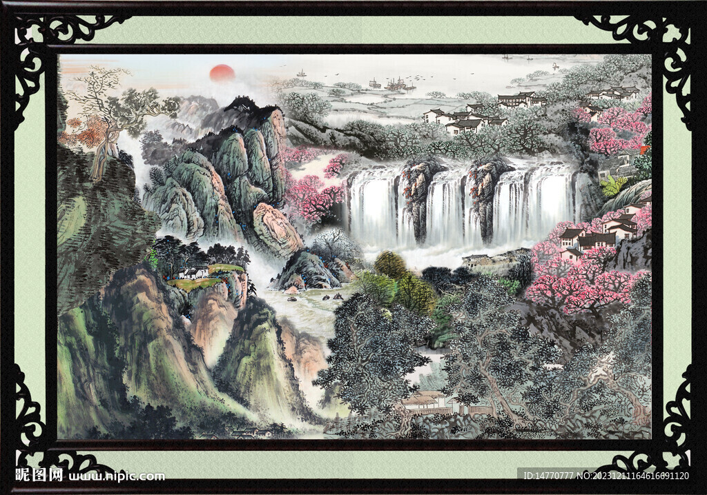 办公室山水画 