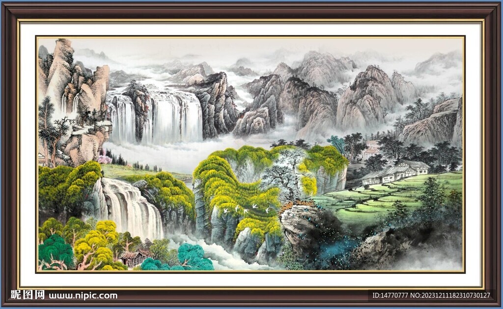 客厅山水画 