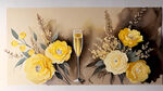 黄色 暖色 香槟色 婚礼布置手工纸艺花