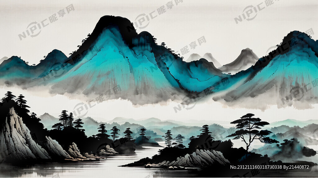 青岛崂山风景 青绿山水