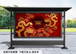 龙年春节红色插画