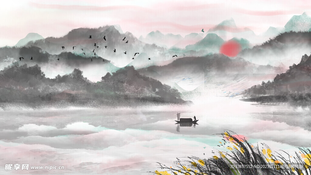 水墨古典图          