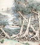关山月作品南海荫绿州