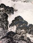 关山月作品水乡帆影