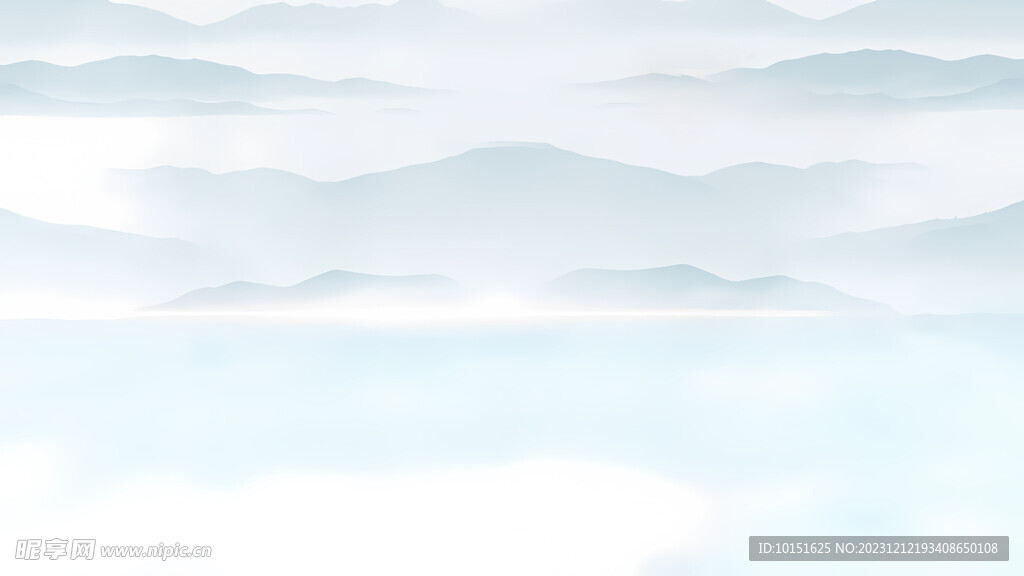 淡雅远山水墨背景