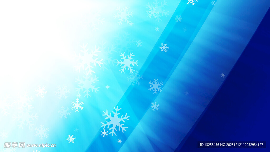 蓝色雪花