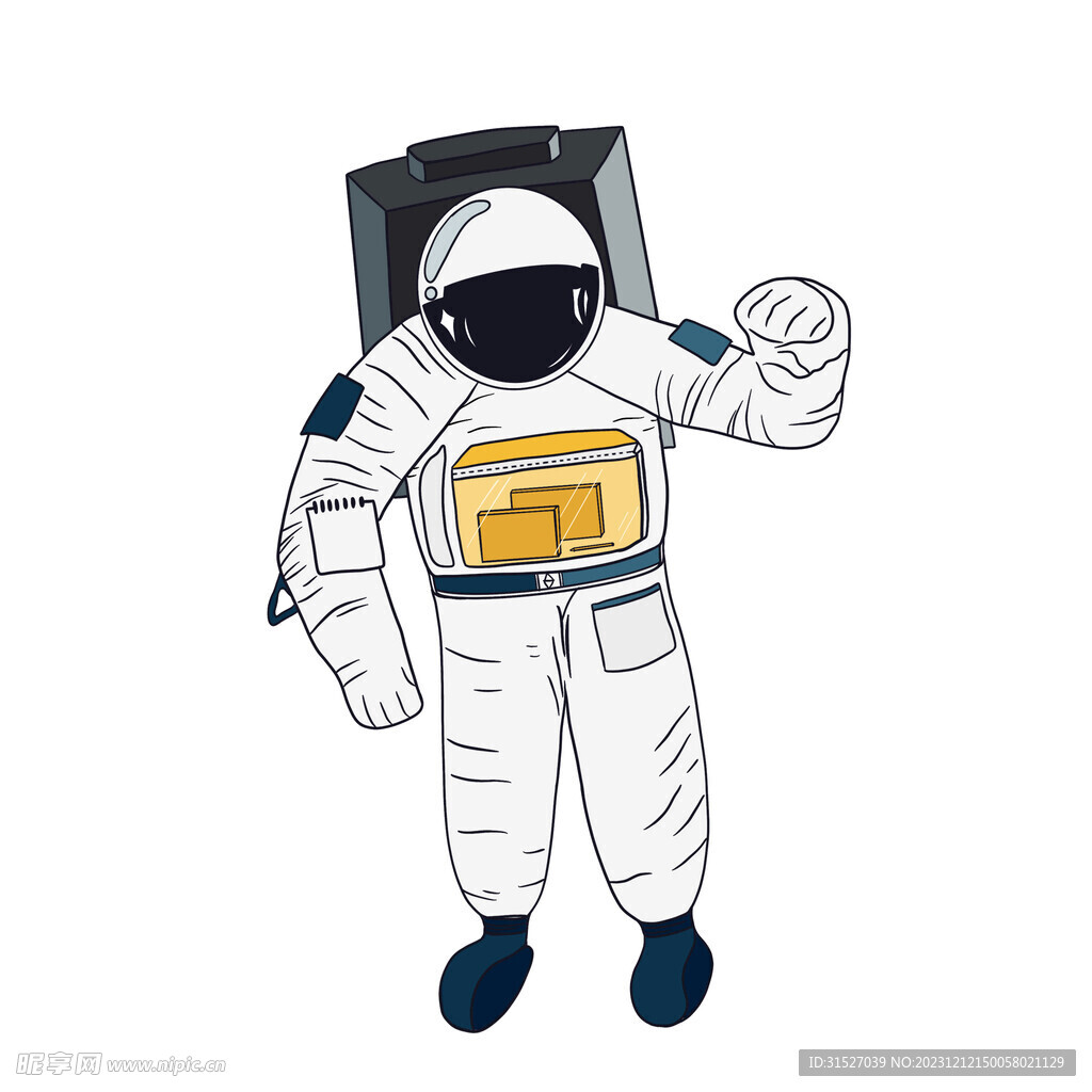 宇航员手绘插画