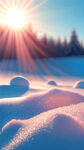 冬日暖阳背景画面 特写雪地 斜阳 浅粉蓝色