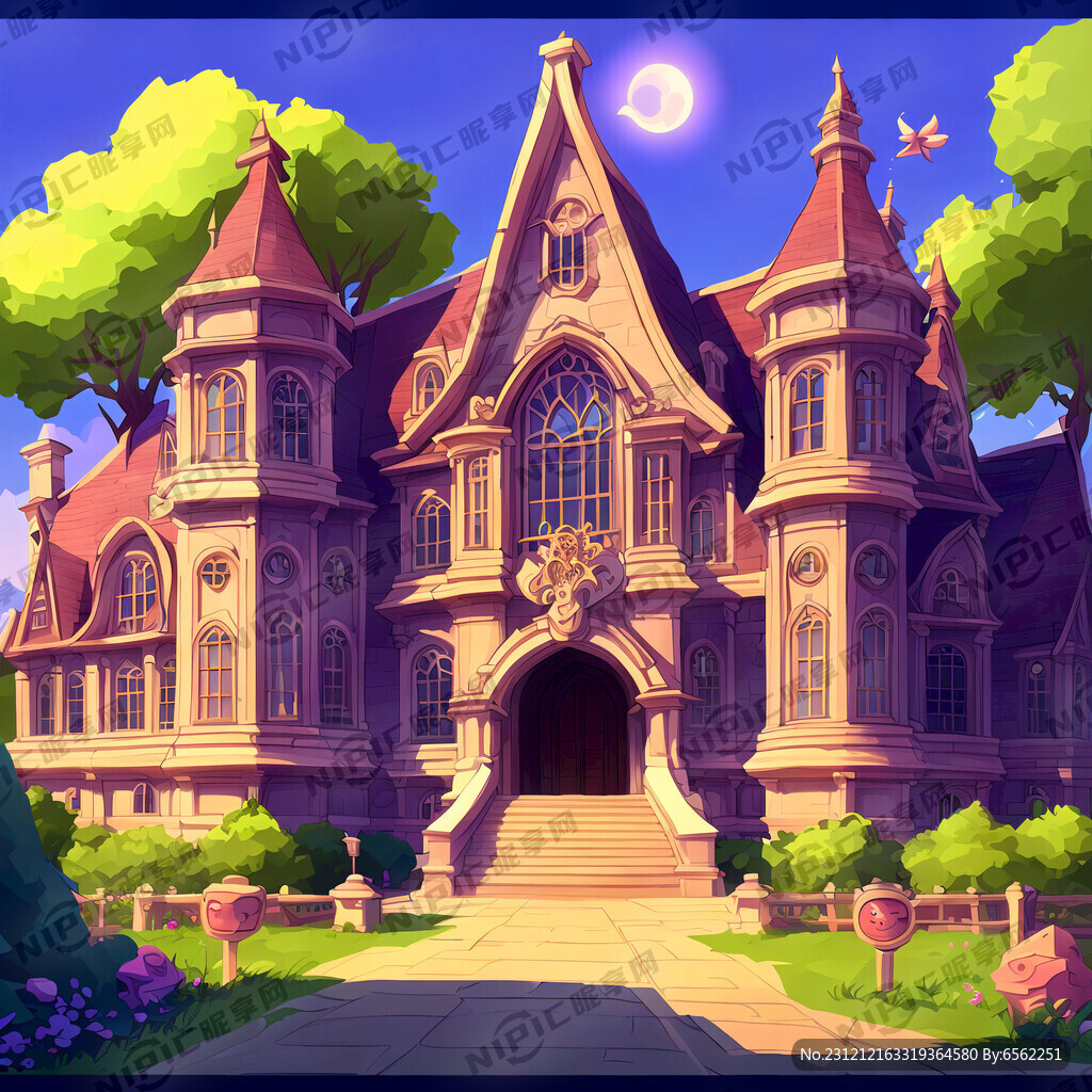 二维卡通手绘魔法学院