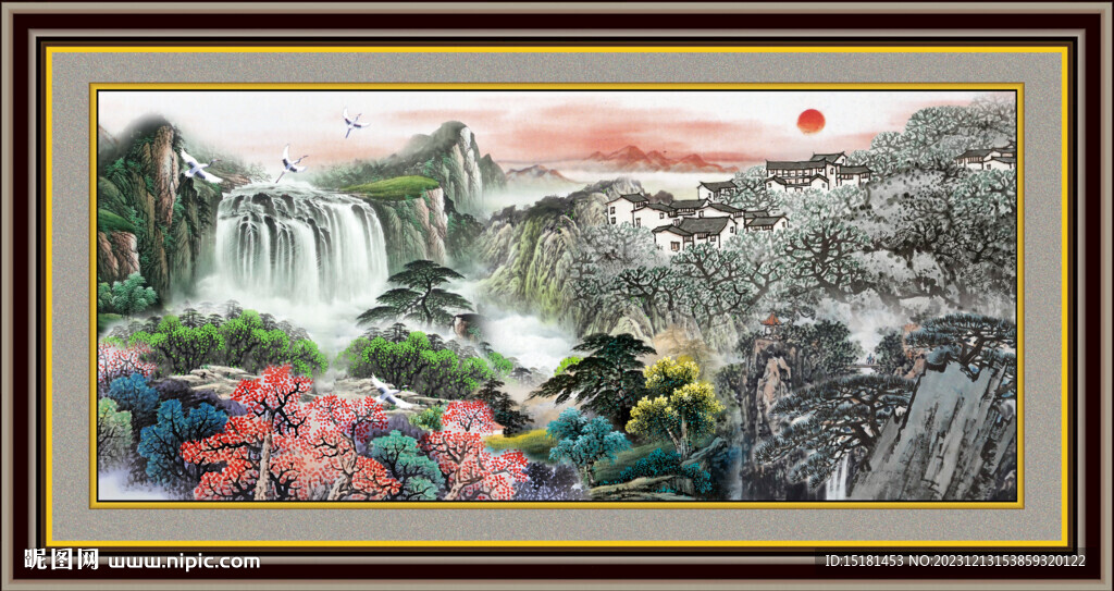 巨幅山水画 