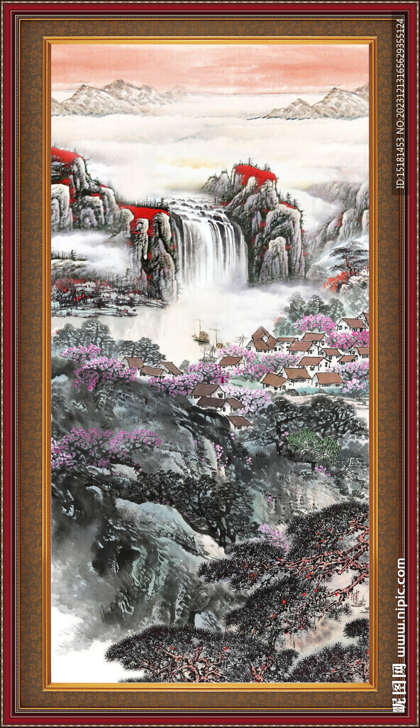 中国画山水 