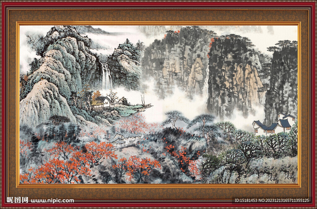 中国画山水 