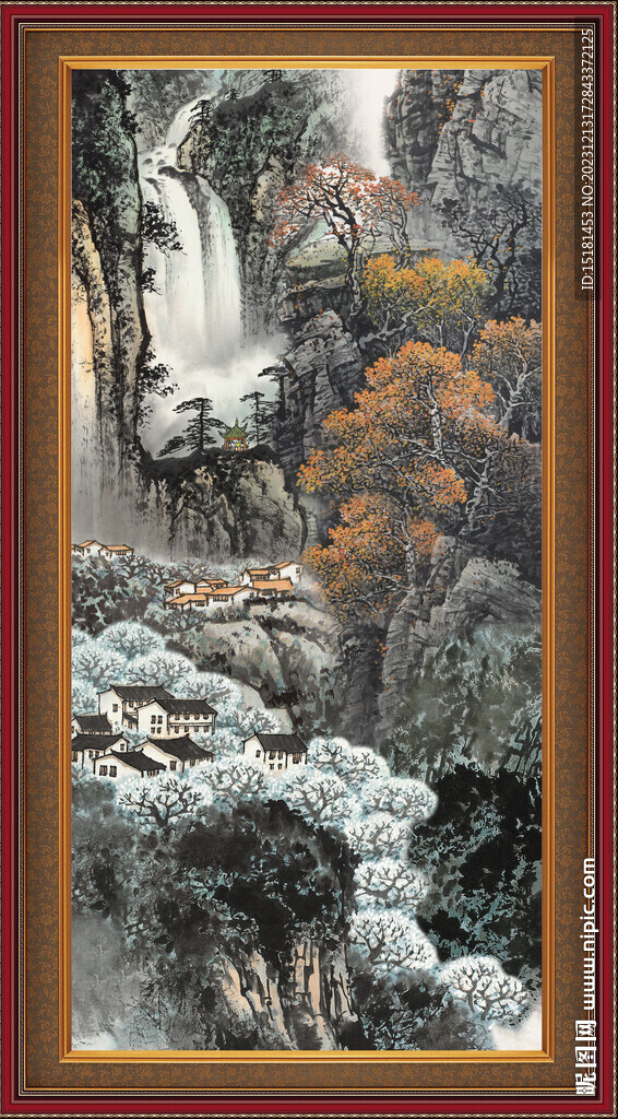 中国画山水 