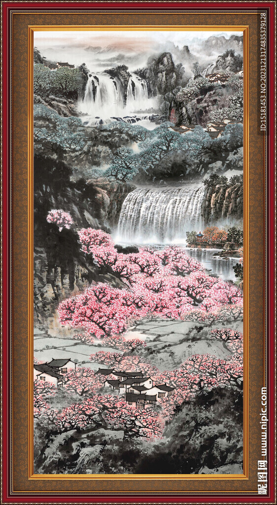 山水瀑布 