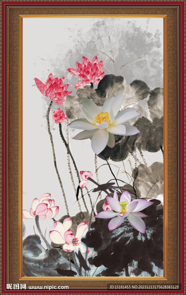 国画荷花