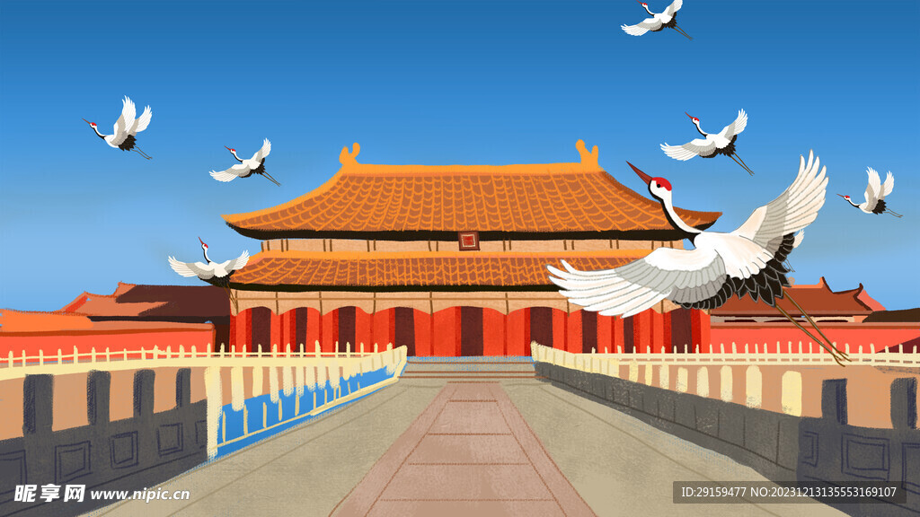           国潮仙鹤 