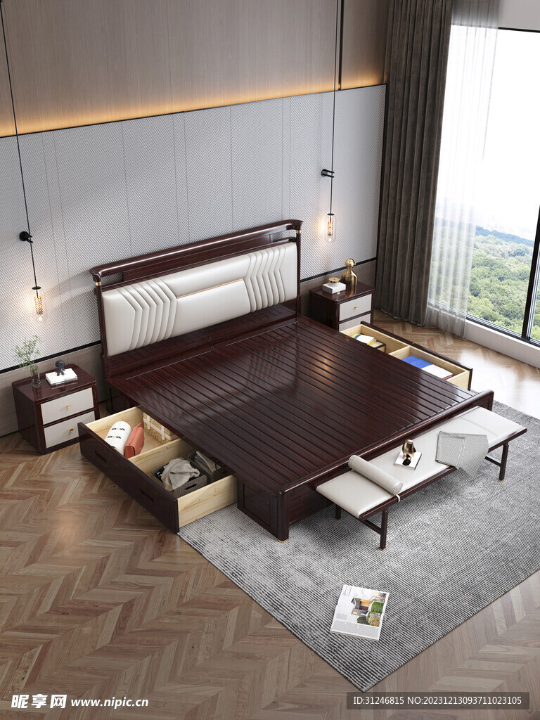 新中式床