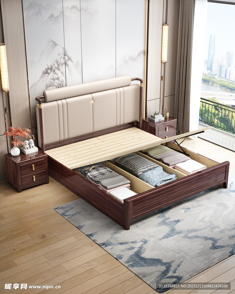 新中式床