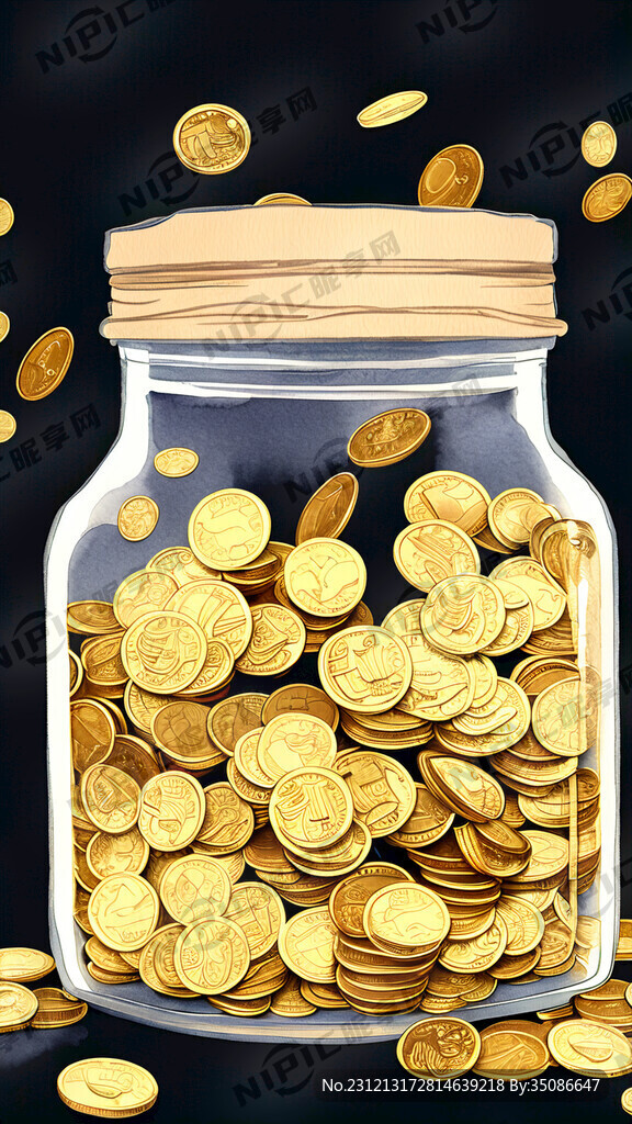 招财进宝 满地金币 艺术创想