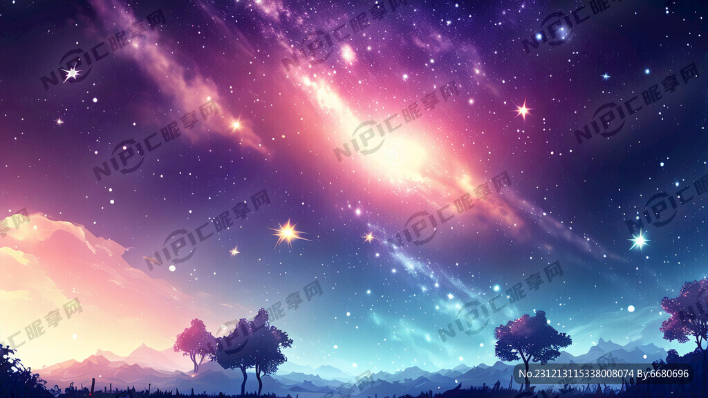 梦幻星空大气背景
