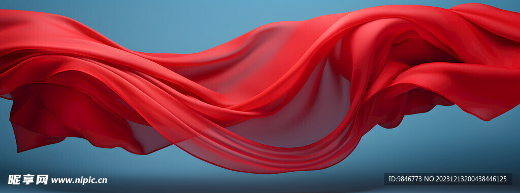 红色丝绸纱带