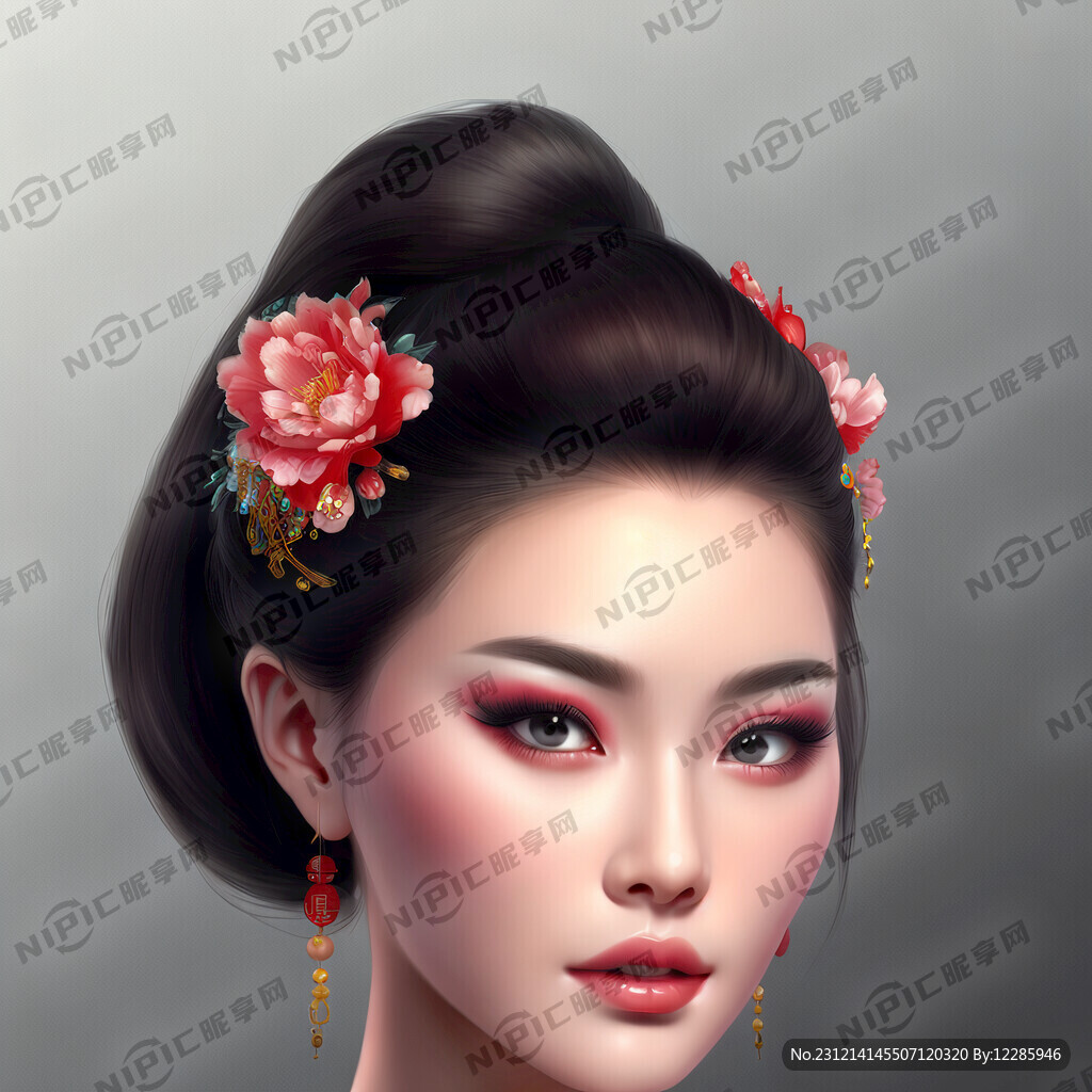 美妆美女正脸