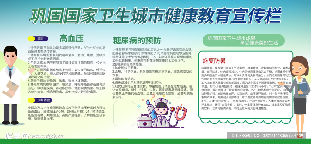 巩固国家卫生城市健康教育宣传栏
