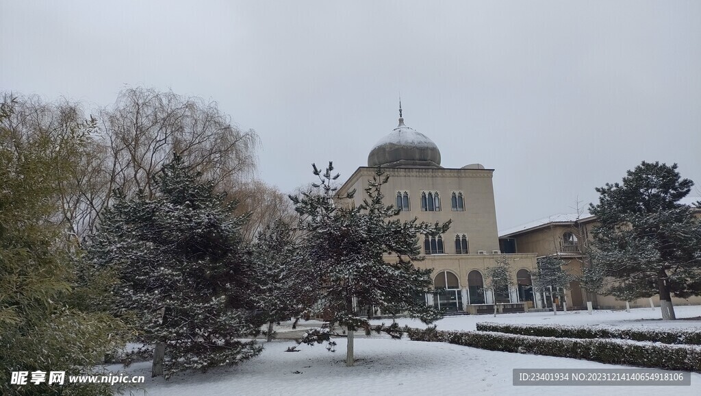 冬季雪景园博园