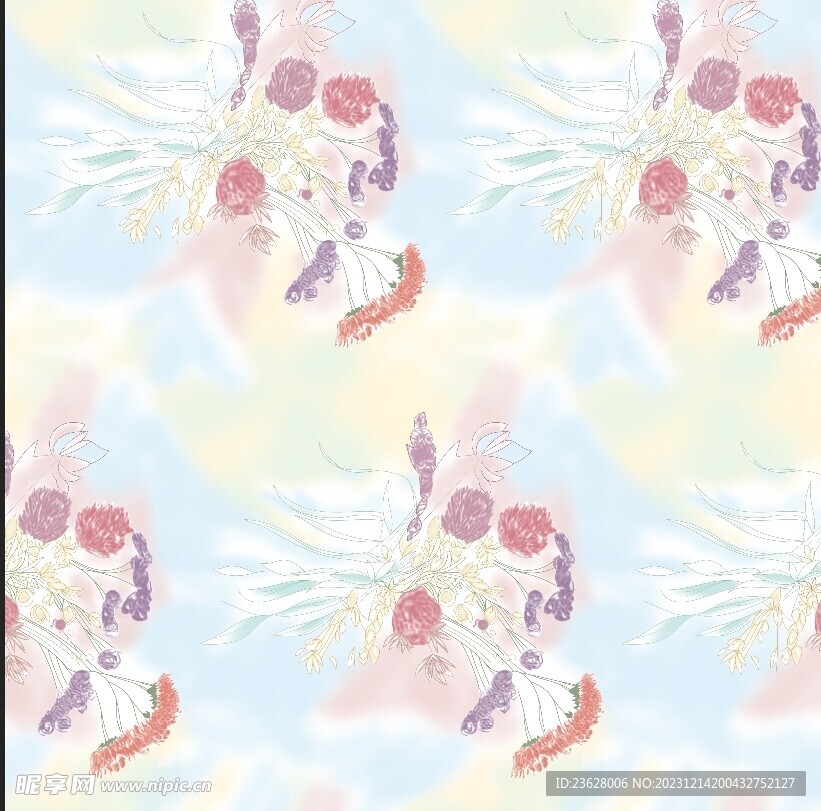 大牌 手绘花