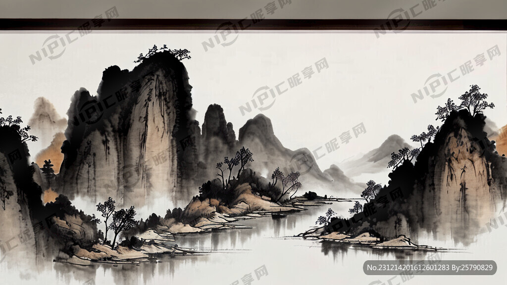 中国风山水画