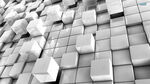 白色3d规则正方体平铺科技纹理