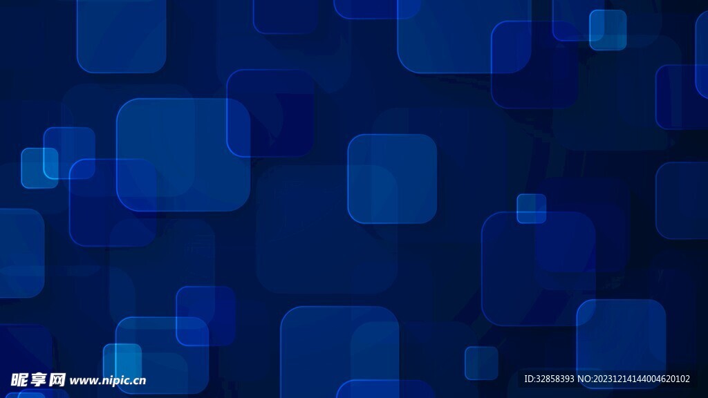 蓝色3d规则方块抽象科技纹理