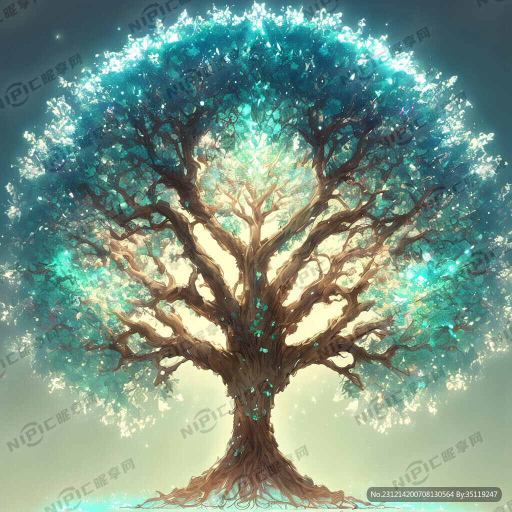 生命树 晶莹剔透 梦幻 二次元