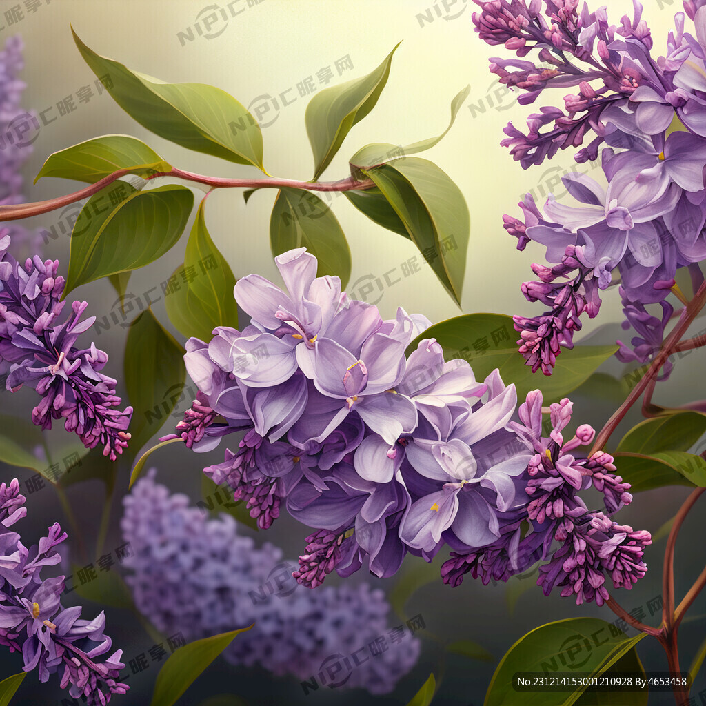 丁香花 花瓣飘