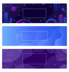 蓝色紫色抽象背景banner