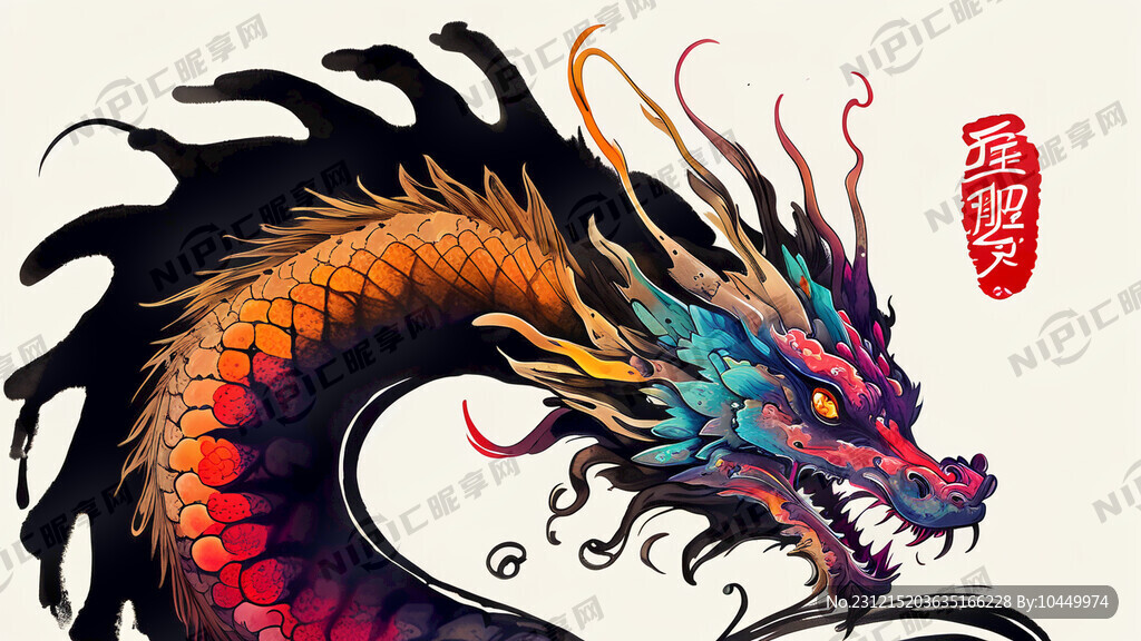 中国生肖龙 卡通