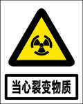 当心裂变物质