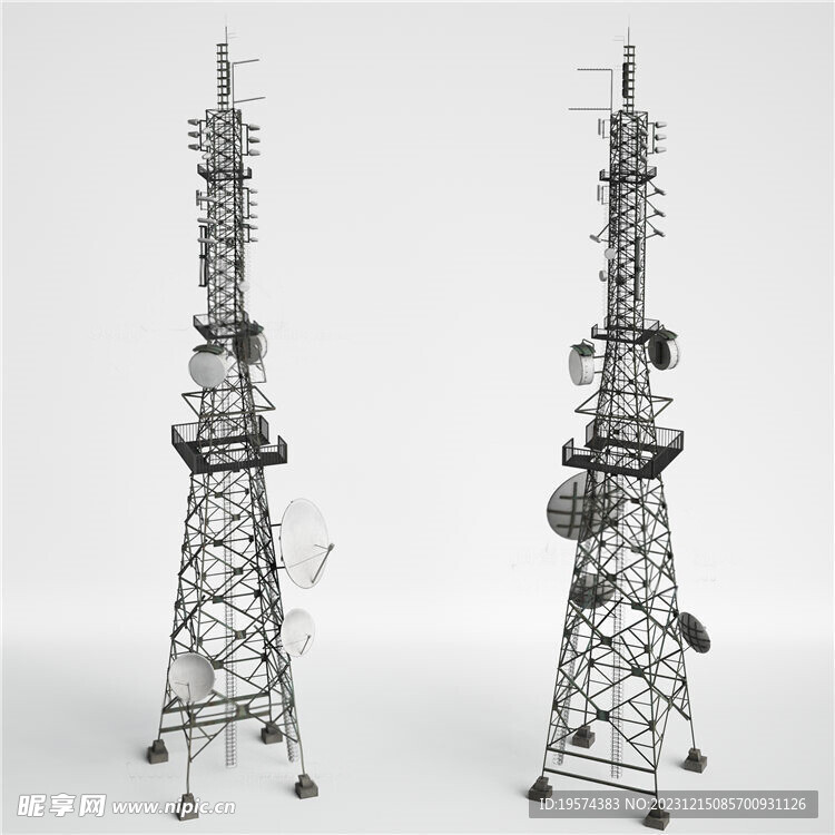 C4D模型 铁塔
