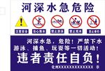 河深水急危险公示牌