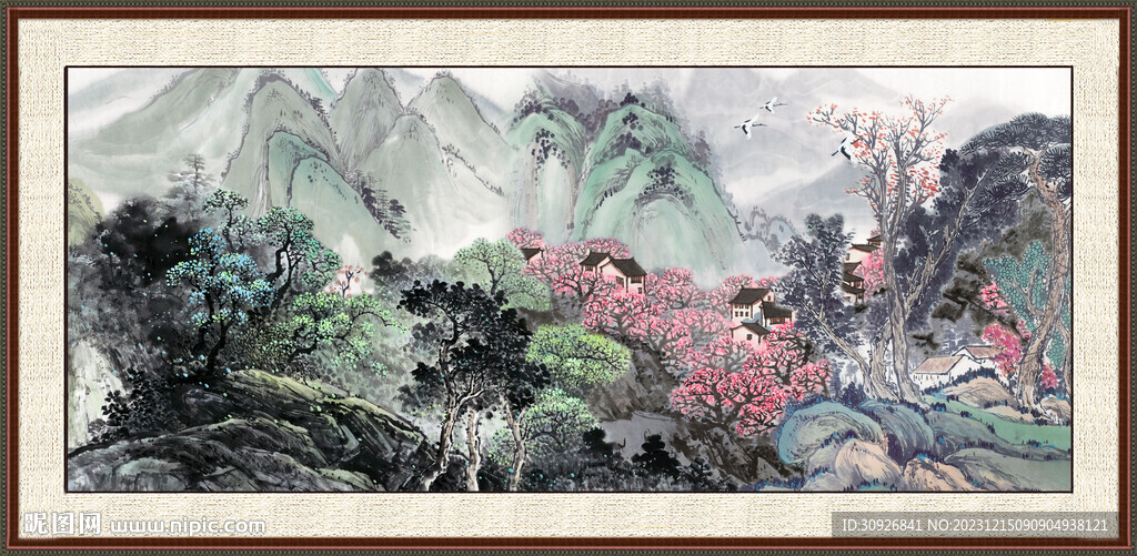 新中式山水画 