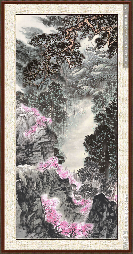 装饰山水画 