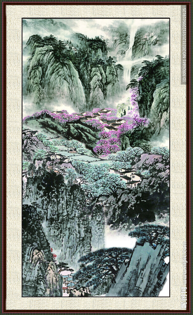 装饰山水画 